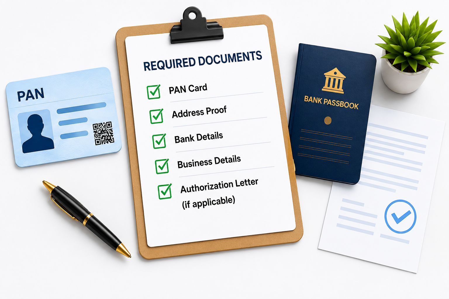 Illustration of IEC Code required documents including PAN, address proof and bank details