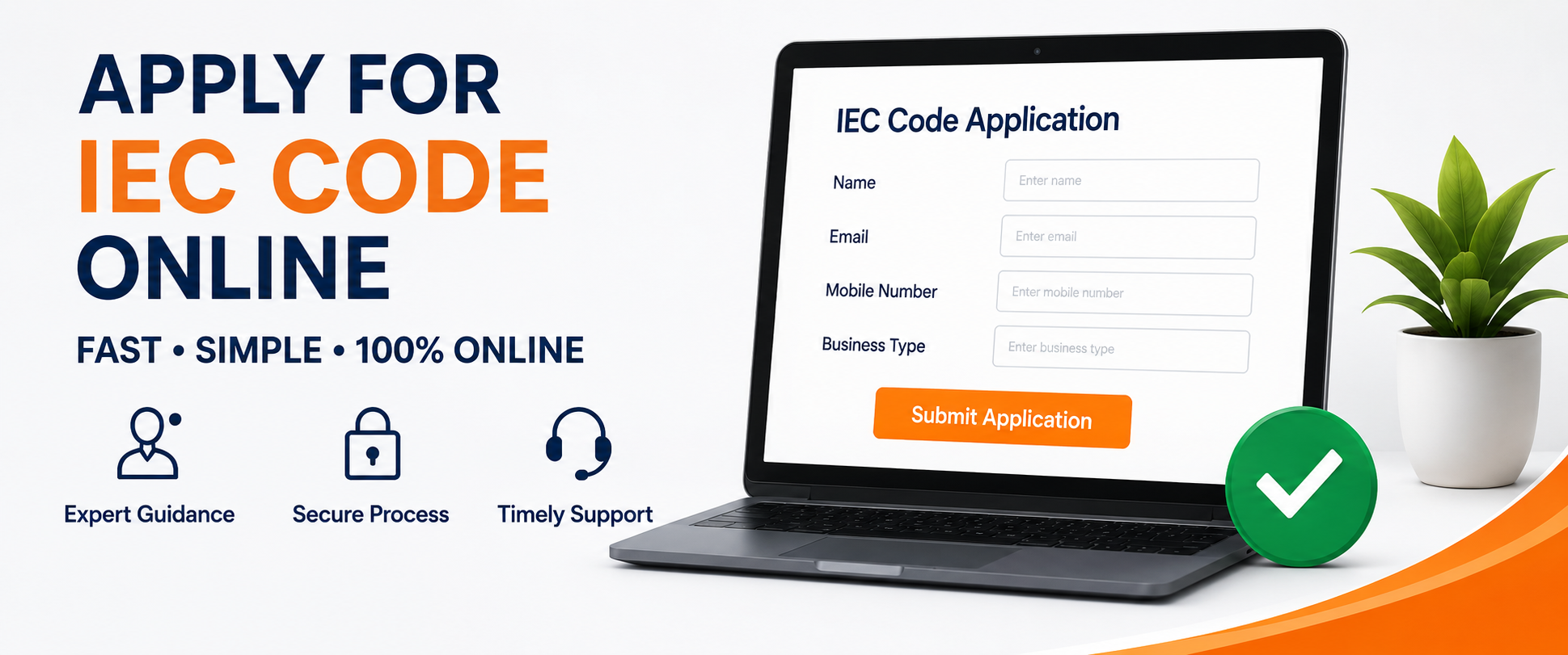 Visual representing applying for IEC Code online with DGFT